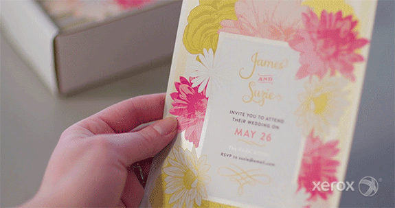 wedding invitation Destaca sobre la competencia con el nuevo CMYK