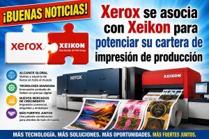 Xerox firma una alianza estratégica con Flint Group Digital Xeikon para ampliar su cartera de equipos de alta producción.